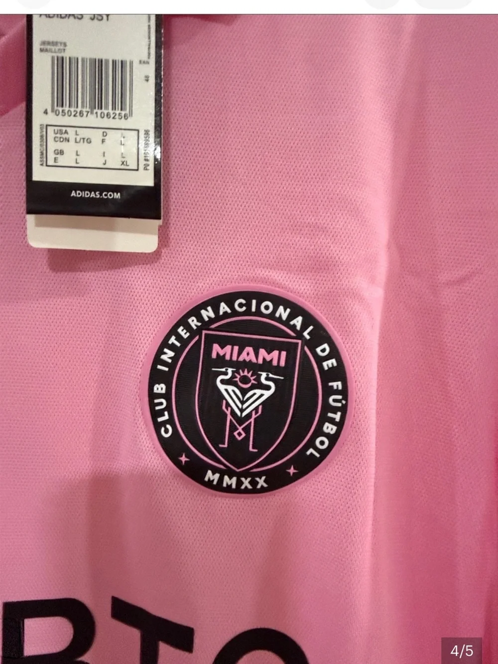adidas Pink Inter Miami Soccer Jersey with Black Accents
